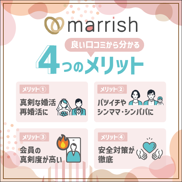 マリッシュ(marrish)の評判！良い口コミから分かる4つのメリット