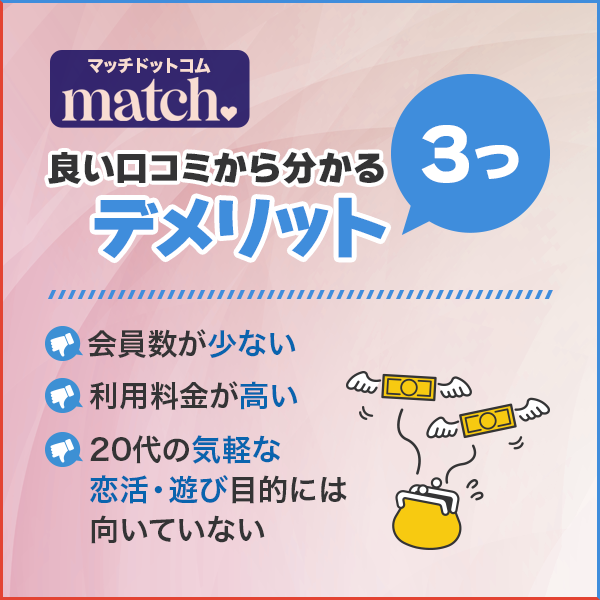 マッチドットコムの評判！悪い口コミから分かる3つのデメリット