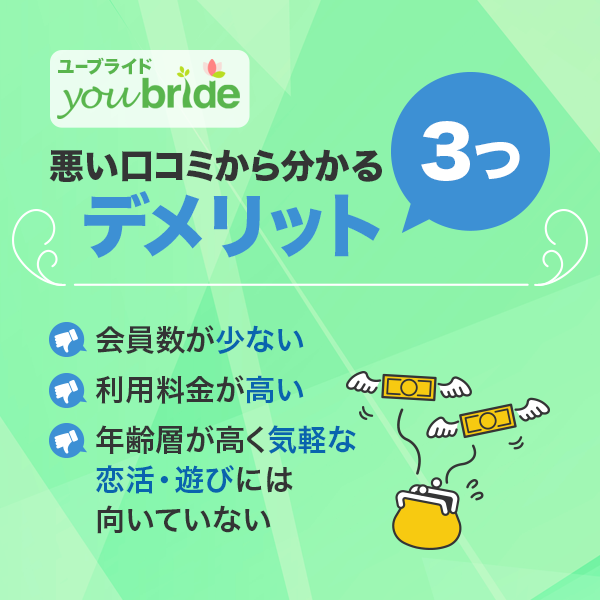 ユーブライドの評判！口コミから分かる3つのデメリット