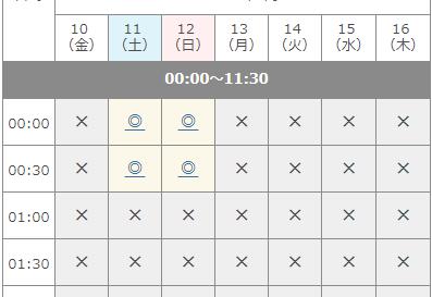 電話占いロバミミ 占い師のスケジュール