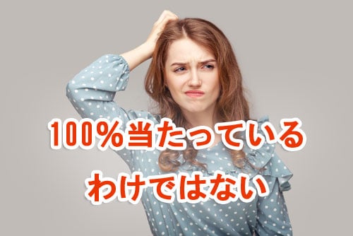 観相学も100％当たっているわけではない