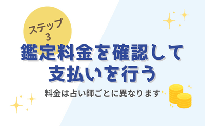 ステップ3：鑑定料金を確認して支払いを行う